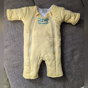 SOLD Yellow Baby Merlin Magic Sleepsuit (S)